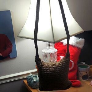 THE SAK Light Brown Crochet Crossbody Bag
